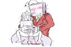 2025 2d 2d_(artwork) antennae antennae_(anatomy) anthro anthro_female blush blush_lines blushing blushing_female blushing_male breasts bulge clenched_teeth color colored cum cum_in_pussy cum_inside cumming deltarune deltarune_chapter_3 digital_media_(artwork) erect_penis erection female full_nelson grabbing grabbing_from_behind grabbing_waist hand_on_another's_arm hand_on_another's_waist hand_on_arm hand_on_waist holding holding_another holding_partner holding_waist humanoid humanoid_male humanoid_on_anthro male male/female male_penetrating male_penetrating_female necktie no_eyes non-human non-human_only nude nude_female open_mouth parted_lips penetration penis penis_in_pussy pointy_nose pussy red_suit red_suit_jacket screen_face simple_background size_difference small_breasts source_request suit suit_and_tie suit_jacket sweat sweating tagme television television_screen tenna_(deltarune) tv tv_head waist_grab white_background white_fur white_hair white_hair_female white_wool womb_bulge yellow_necktie