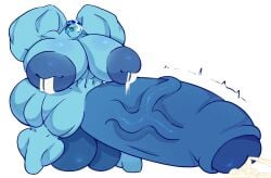 1boy big_pecs cookie_run cookie_run_cock_edit cookie_run_kingdom cum cum_on_floor hyper hyper_balls hyper_genitalia hyper_muscles lactation male male_lactation male_only muscular muscular_male self_upload shadow_milk_cookie sourlilac