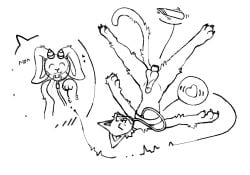 anthro bands blush cardiophilia claws dildo dildo_insertion duo felid female fur genitals happy heart_symbol heartbeat horn lagomorph leporid long_ears male mammal medical_instrument penis rabbit scientific_instrument sex_toy sex_toy_insertion stethoscope tail vibrator wafas