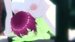3d_animation alter(oc) big_breasts brunette_hair from_behind futa_on_female goblin_female green_skin kleinvoimond long_ears moaning nipples one_eye_closed pubic_hair shorter_than_30_seconds shortstack tagme vaginal_sex video