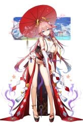 1girls female genshin_impact kiriko_(araragikoyomi) solo solo_female tagme yae_miko