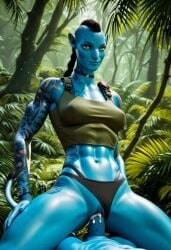 1boys 1girls ai_generated avatar avatar:_the_way_of_water blue_skin female male na'vi recombinant vaginal_penetration yellow_eyes z-dog zdinarsk