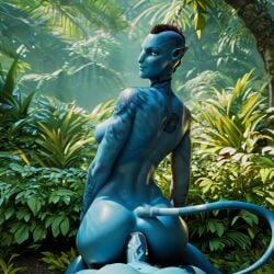 ai_generated anal_sex avatar avatar:_the_way_of_water blue_skin na'vi recombinant tail yellow_eyes z-dog zdinarsk