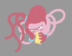 annoyed averyunfunny blowjob cum cum_in_mouth looking_at_viewer mommy_long_legs pink_hair pink_skin poppy_playtime