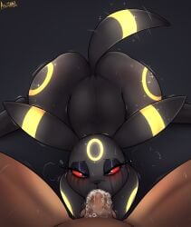 absurd_res an-tonio big_breasts black_body black_fur blush bodily_fluids breasts cum cum_in_mouth cum_inside digital_media_(artwork) duo eeveelution erection eyeshadow fellatio female feral fur generation_2_pokemon genital_fluids genitals hi_res huge_breasts human interspecies looking_at_viewer makeup male male/female mammal nintendo oral penile penis pokemon pokemon_(species) pokephilia running_makeup sex simple_background tail umbreon