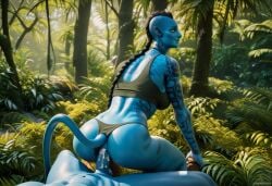 1boy ai_generated anal_sex avatar avatar:_the_way_of_water blue_sky female istoleurmom1 male na'vi recombinant yellow_eyes z-dog zdinarsk
