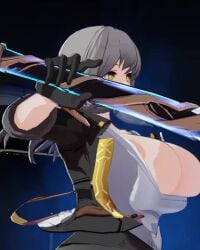 1girls animated bouncing_breasts breasts brown_hair bursting_breasts busty cleavage female female_only game_mod honkai:_star_rail huge_breasts jiggling_breasts light-skinned_female light_skin melodiq mod neutral_expression no_sound panties short_hair solo stelle_(honkai:_star_rail) swaying_breasts tagme thick_thighs video yellow_eyes