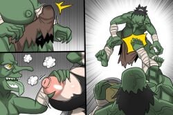 armor balls big_breasts big_penis blonde_hair blush breast_grab breasts clothed clothing dr.bug erection female female_penetrated goblin goblin_male green_body group hair human interspecies male male/female male_penetrating male_penetrating_female muscular muscular_male nipples nude open_mouth orc partially_clothed penetration penis pussy rape sex standing straight teeth thick_thighs tongue tongue_out vaginal_penetration vaginal_penetration vaginal_sex