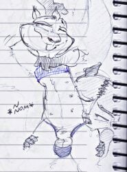 1boy anthro balls dreamworks dreamworks_animation genitals hammy_(over_the_hedge) male male_only over_the_hedge paramount_pictures penis ram_satinga rodent sciurid text tree_squirrel