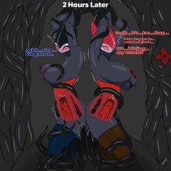 1:1 anal anal_sex anonymous big_breasts black_body breasts captured cervical_penetration duo english_text female female/female grimm_(hollow_knight) gynomorph hi_res hollow_knight humanoid intersex nightmare_king_grimm_(hollow_knight) nipples orgasm penetration penis_tentacles restrained restrained_arms restrained_by_tentacles restrained_legs sex shade_lord_(hollow_knight) team_cherry tentacle tentacle_penetration tentacle_sex text vaginal_penetration vaginal_penetration x-ray_view