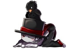 !? 2019 animated animated ass ass_up bird blush blush_lines chibi face_down_ass_up fat--cow footwear fully_clothed gay jiggle jiggling_ass male male_only original sleeping transparent_background vampire white_skin yaoi