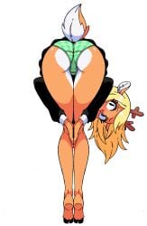 1girls animal_ears anthro antlers ass ass_focus bending_over bent_over cameltoe deer deer_ears deer_girl deer_tail deltarune female full_body furry green_panties looking_at_viewer looking_back meme no_lady_on_twitter_can_recreate_this_(meme) noelle_holiday panties pantyshot plaid_panties praise_da_booty_(meme) self_upload simple_background skirt solo tagme tail underwear unepicroachy upskirt white_background
