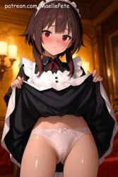 ai_generated anime beautiful beauty blush blush breasts cleavage cute embarrassed embarrassed_female embarrassed_nude_female embarrassed_nude_male eyes female flat_belly girl girly high_quality high_resolution highres human innocent kono_subarashii_sekai_ni_shukufuku_wo! legs long_hair looking looking_at_viewer love maellepetite maid maid_apron maid_headdress maid_outfit maid_uniform medium_breasts megumin naked nsfw nude nude_female nudity oil oiled oiled_body oiled_skin petite petite_body petite_female pose shiny_skin shy skinny skirt_lift skirt_pull skirt_up slim slim_waist small_breasts teenage_girl uncensored young