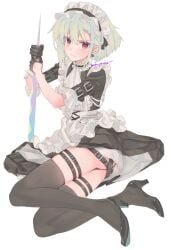 androgynous ass blush crossdressing embarrassed femboy lio_fotia maid maid_headdress promare twink yon_prmr
