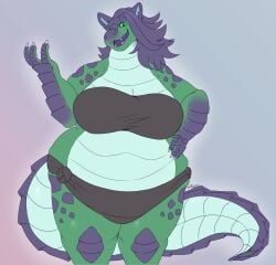 bbw big_breasts breasts cleavage female furry huge_breasts kibblesyourbits overweight tagme thick_thighs wide_hips