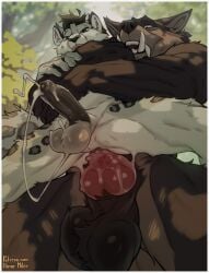 absurd_res anal anal_orgasm anal_sex anthro ball_tuft balls big_dom_small_sub big_knot big_penis black_penis blue_eyes bodily_fluids canid canine canis cum cum_drip cum_in_ass cum_inside cum_while_penetrated dominant dripping duo ejaculation felid foreskin fur genital_fluids genitals grey_body grey_fur hands-free hi_res hinar_miler humanoid_genitalia humanoid_penis interspecies knot low-angle_view male male/male male_penetrated male_penetrating male_penetrating_male mammal mythological_canine mythological_creature mythology nude_male orgasm pantherine penetration penile penile_penetration penis penis_in_ass sex size_difference smaller_penetrated snow_leopard stand_and_carry_position standing standing_sex tuft werecanid werecanine werecreature werewolf wolf
