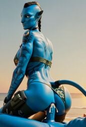 1boys 1girls ai_generated anal_sex avatar avatar:_the_way_of_water blue_skin camo_bikini female male na'vi recombinant yellow_eyes z-dog zdinarsk