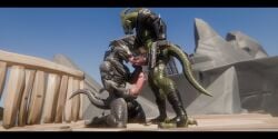 2025 3d_(artwork) 4_toes 5_claws 5_fingers absurd_res alternate_color ambient anthro anthro_on_anthro anthro_penetrated anthro_penetrating anthro_penetrating_anthro arm_pouch armband armwear aroused aroused_by_another ass athletic athletic_anthro athletic_male backsack balls bandage bandaged_leg belt belt_pouch bent_legs big_balls big_butt big_penis biped black_armband black_armwear black_clothing black_gloves black_handwear black_topwear blender_(artwork) bottomless bottomless_anthro bottomless_male brown_armband brown_clothing brown_legwear claws clothed clothing digital_media_(artwork) dragon empty_eyes epic_games erection feet fellatio finger_claws fingerless_gloves fingers footwear fortnite genitals glans gloves glowing glowing_eyes gradient_penis green_body green_scales grey_balls grey_body grey_scales grin gun hand_on_another's_head hand_on_another's_penis hand_on_own_penis hand_on_penis handgun handjob handjob_while_penetrated handwear hi_res holding_gun holding_object holding_penis holding_ranged_weapon holding_weapon humanoid_genitalia humanoid_penis hybrid_(fortnite) hybrid_genitalia hybrid_penis junatah kneeling kneeling_oral_position knot knotted_humanoid_penis knotted_penis leather leather_strap leg_pouch legband legwear letterbox lizard looking_pleasured lust male male/male male_penetrating markings masturbating_while_penetrated masturbation mostly_nude mostly_nude_anthro mostly_nude_male multicolored_penis muscular muscular_anthro muscular_male mythological_creature mythological_scalie mythology narrowed_eyes naughty_face open_mouth oral oral_penetration orange_eyes outside penetration penile penile_penetration penis penis_in_mouth pink_glans pink_penis pistol ranged_weapon reptile rock scales scalie sex sharp_teeth shoulder_guards shuriken side_view smile socks spiked_tail spikes spikes_(anatomy) spots spotted_body spotted_scales standing stirrup_legwear stirrup_socks straps symbol symbol_on_clothing tail tapering_glans teeth thick_thighs thigh_pouch toe_claws toes topwear torn_clothing torn_topwear two_tone_penis watermark weapon wingless_dragon