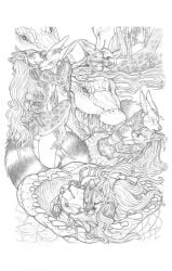 anthro anubian_jackal anubis arms_tied ass balls bodily_fluids bondage bondage bound breasts canid canine canis crocodile crocodilian dark_natasha deity drooling egyptian_mythology female female_dominating_male genet genitals group hands_behind_back hands_tied hi_res imminent_death imminent_vore jackal male male/female male/male male_dominating_female male_dominating_male mammal middle_eastern_mythology mythology nipples nude open_mouth peril reptile restraints rope rope_bondage saliva saliva_on_body scalie sex size_difference sobek trio viverrid vore voyeur