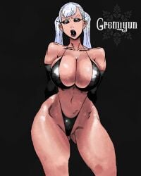 1girls arms_behind_back armwear ass_visible_through_thighs big_breasts big_lips bimbo bimbo_lips bimbofication black_clover blacked blacked_clothing bratty cameltoe curvaceous curvy curvy_figure dummy_thicc female fupa ghetto glossy_body glossy_lips goonette gooning gremiyun guttabunny hatching_(texture) huge_breasts huge_lips mudbunny noelle_silva oppai procreate_(software) prostitution sketch skin_tight snowbunny thick_ass thick_thighs thong white_girl white_hair wide_hips