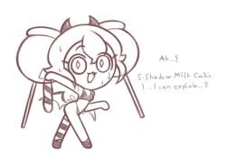 accurate_art_style bra candy_apple candy_apple_cookie cookie_run cookie_run_kingdom dialogue horn horns panties pose posing reference sketch socks soff_doll sweatdrop tagme text thighhighs underwear undressing wings