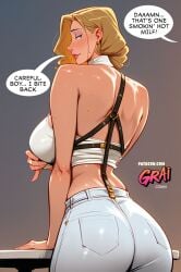 1girls ai_generated big_ass big_breasts big_thighs breasts curvaceous curvy curvy_figure dialogue digital_media_(artwork) english_text female grai hips hourglass_figure huge_ass huge_breasts huge_thighs large_ass large_breasts large_thighs legs light-skinned_female light_skin mature mature_female slim_waist speech_bubble text thick thick_hips thick_legs thick_thighs thighs voluptuous waist wide_hips wide_thighs