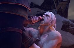 2boys 3d anon biceps blowjob cd_projekt_red clothed clothed_male_nude_male cum exposed facial faraon_zzz geralt_of_rivia handjob huge_cock male/male male_only muscular nude oral oral_sex outside pecs scar the_witcher the_witcher_(series) the_witcher_2 the_witcher_3:_wild_hunt white_hair yaoi yellow_eyes