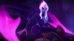 1boy 1girls animated breasts demon demon_girl duo evelynn league_of_legends monster_girl nude rexxcraft sex succubus tobias_fate video