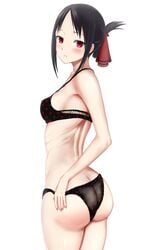 aizimpjh ass female_only kaguya-sama_wa_kokurasetai_~tensai-tachi_no_renai_zunousen~ looking_at_viewer panties panty_pull see-through_panties shinomiya_kaguya solo