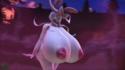 3d anthro eeveelution female female_focus female_only hyper hyper_breasts pokemon pokemon_(species) rgtdwtbr source_filmmaker sylveon