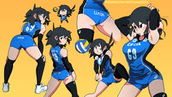 1girls 2021 ass ass_focus black_hair lucia_(scott_malin) multiple_poses patreon_username scott_malin sports_uniform tagme the_panty_bear volleyball volleyball_uniform