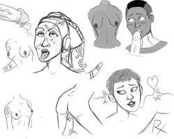 breasts dark-skinned_female dark_skin erection hera_syndulla interracial interspecies ketsu_onyo medium_breasts monochrome nipples open_mouth penis redxxxart sabine_wren star_wars star_wars_rebels tongue_out twi'lek vaginal_penetration veiny_penis