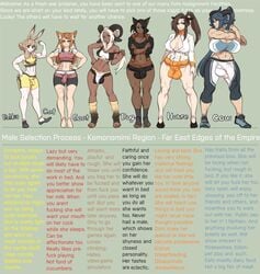 2016 5_fingers 5_toes 6+futas 6futas 6girls abs animal_humanoid anklet athletic balls balls_under_clothes bare_midriff beige_hair biceps big_balls big_breasts big_penis bike_shorts biped black_clothing black_eyes black_hair blonde_hair blue_clothing blue_eyes blue_hair booty_shorts bottomwear bovid bovid_humanoid bovine bovine_humanoid bra breast_size_difference breasts brown_body brown_eyes brown_hair brown_skin bunny_ears canid canid_humanoid canine canine_humanoid canis caprine caprine_humanoid caption cat_ears cat_humanoid cattle_humanoid character_sheet cleavage clothed clothing crossed_arms curved_horn curvy_figure cyoa dark_skin digital_media_(artwork) dipstick_ears dog_humanoid domestic_cat domestic_dog ear_fluff edit english_text equid equid_humanoid equine equine_humanoid exercise eyelashes feet felid felid_humanoid feline feline_humanoid felis fingers fist flaccid flex flexing fluffy_ears footwear fox_ears front_view frown funny futanari goat goat_humanoid grey_background grey_horn group guide_lines gynomorph hair half-closed_eyes hand_on_hip hands_on_hips height_chart hi_res high_ponytail hoodie horizontal_pupils horn horns huge_breasts humanoid humanoid_feet humanoid_hands inner_ear_fluff intersex jacket japanese jewelry kemonomimi lagomorph lagomorph_humanoid leg_warmers leggings legwear leporid_humanoid light_skin lineup long_hair looking_at_viewer looking_away mammal mammal_humanoid medium_breasts midriff monster_girl multicolored_clothing multicolored_ears multicolored_hair muscular muscular_thighs narrowed_eyes navel no_bra on_one_leg open_jacket open_mouth open_smile orange_clothing orange_eyes orange_hair pale_skin penis penis_size_difference penis_to_the_knees penis_under_clothes plantigrade ponytail pull rabbit_humanoid red_clothing red_eyes ryo_agawa semi-anthro semi-erect shoes short_hair short_shorts shorts simple_background size_difference small_breasts small_waist smile sneakers species_name sports_bra sportswear standing stats stretching take_your_pick tan_body tan_skin testicles text thigh_gap third-party_edit tight_clothes tight_clothing tight_pants toes topwear training two_tone_clothing two_tone_hair underwear unzipped voluptuous white_clothing white_hair yellow_clothing yellow_eyes zipper