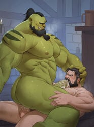 2boys abs absurdres anal anal_sex ass balls ballsack bara beard between_pecs big_arms big_ass big_balls big_butt big_legs big_pecs big_penis black_hair blizzard_entertainment blowjob blush character_request colored_skin completely_nude cum cum_on_body cum_on_pectorals cum_while_penetrated dangling_testicles erection facial facial_hair fat_cock feet_out_of_frame fellatio gay green_skin hand_on_another's_head highres huge_cock interspecies large_insertion large_pectorals larger_male long_hair_male low_hanging_balls lying male male_nipples male_on_male male_only male_penetrating_male male_pubic_hair manly masculine mature_male mohawk_(hairstyle) monster_boy muscle_gut muscular_arms muscular_ass muscular_butt muscular_legs muscular_male mutton_chops nose_piercing nose_ring nude_male old old_man on_back oral oral_sex orc orc_on_human overflow pecjob pectorals penis piercing pointy_ears ponytail scrotum septum_piercing sex shoulder_tattoo size_difference smile spread_legs stomach tattoo testicles tevit15 thick_thighs thighs tusks uncensored veiny_penis warcraft world_of_warcraft yaoi