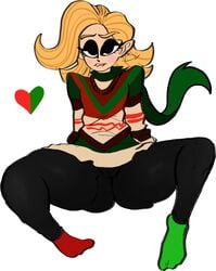 1girls 2020 ass big_ass big_breasts biting_lip biting_own_lip blonde_hair christmas cute elf elf:_buddy's_musical_christmas elf_(film) female heart jovie large_ass lemonadepikachu lip_bite lip_biting outlines pointy_ears pointy_nose red_and_green scarf socks spread_legs spreading sweater thick_thighs tight_pants visible_pussy