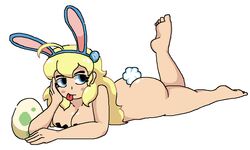 big_ass big_breasts blonde_hair blue_eyes blush bunny_ears duct_tape easter_egg female koopaenojado kym-tan site-tan sole_female tongue_out