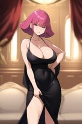 ai_generated haman_karn mobile_suit_gundam pink_hair zeta_gundam