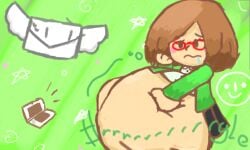 mii nikki_(swapnote) nintendo same_size_vore soft_vore struggling struggling_prey swapnote vore vore_belly