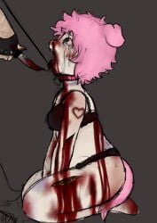 blood blood_in_mouth boyfriend_to_death cuts guro kneeling knife oc open_mouth original_character ren_hana self_insert snuff the_price_of_flesh underwear