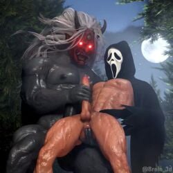 2boys anal_fingering anal_insertion anus asshole bara big_penis brein_3d cum cumming dead_by_daylight ejaculation erect_penis erection fingering gay gay_sex ghostface handjob huge_cock large_penis long_hair male male/male male_only mask masked masked_male milking muscular muscular_male oni oni_horns outdoor_sex outdoors outside red_eyes sound tagme thick_penis veins veiny veiny_muscles veiny_penis video yaoi