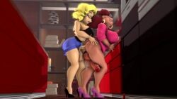 2futas 3d anal_sex animated blackjr bouncing_breasts clothed furry futa_on_futa futa_only futanari glasses goof_troop grabbing_ass high_heels huge_breasts huge_cock lingerie_bra milf ms._pennypacker peg_pete plump_ass sex sex_from_behind sound standing_sex tagme thick_thighs video voice_acted