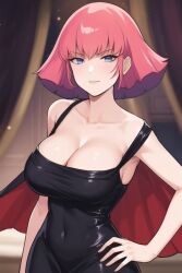 ai_generated haman_karn mobile_suit_gundam pink_hair zeta_gundam