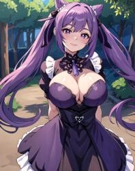 ai_generated ass ass_focus big_ass big_breasts big_butt big_thighs dijiai focus from_front_position front genshin_impact hourglass_figure keqing_(genshin_impact) looking_at_viewer looking_back nsfw round_ass round_butt thick thick_ass thick_butt thick_thighs thighs view wide_hips