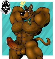 abs anthro_dog balls boner brown_fur canine collar cum cumming dogmanart furry gay hairy hands_behind_head hanna-barbera male muscular_anthro muscular_furry naked naked_anthro naked_furfy nude pecs penis pent_up pre_cum scooby-doo scooby-doo_(character)