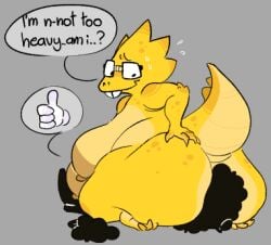 1girls alphys ass breasts facesitting female nude sleepyslut tagme undertale