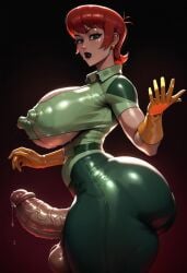 1futa 1girls ai_generated cameltoe cartoon_network cleavage curvy dexter&#039;s_laboratory dexter&#039;s_mom dickgirl erect_nipples female futa futanari gigantic_breasts ginger ginger_hair gloves green_eyes green_eyes_female huge_areolae huge_ass intersex nai_diffusion nikolgreen orange_hair orange_hair_female puffy_nipples red_hair red_hair_female redhead short_hair short_hair_female stable_diffusion thick_lips voluptuous wide_hips