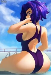 1girls boku_no_hero_academia female kaina_tsutsumi lady_nagant my_hero_academia one-piece_swimsuit sol-sama_d2 solo solo_female swimsuit tagme