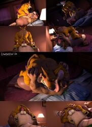 3d activision anthro balls bed bedroom bedroom_sex belly big_belly blush bodily_fluids bottomwear canid canine canis clenched_teeth closed_eyes clothed clothing cowgirl_position crash_(series) crocodile crocodilian cum dasyuromorph digital_media_(artwork) dingo dingodile duo eyebrows fr34ky4urry123 from_front_position fucked_silly furniture genital_fluids genitals handjob happy happy_sex head_in_crotch hi_res hot_dogging hug hybrid lewdview looking_at_another looking_pleasured lying male male/male mammal marsupial motion_lines muscular muscular_anthro muscular_male narrowed_eyebrows nude on_back on_bed on_bottom on_top open_bottomwear open_clothing open_mouth open_pants oral orgasm orgasm_face overweight overweight_anthro overweight_male pants pecs penile penis pillow power_bottom raised_eyebrows raised_head recently_extinct_species reptile romantic romantic_couple romantic_sex scalie scrunchy_face sequence sex size_difference small_dom_big_sub source_filmmaker_(artwork) tail teeth thylacine tiny_tiger tongue