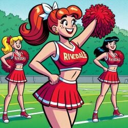 ai_generated archie_andrews archie_comics cheerleader cheerleader_uniform genderswap_(mtf) miniskirt riverdale rule_63