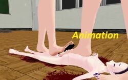 feet foot_fetish footjob giantess mmd ochako_uraraka snuff stomp stomping trample